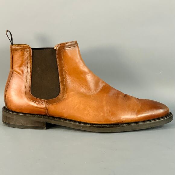 ANTONIO MAURIZI Size 13 Brown Leather Ankle Chelsea Boots - Picture 2 of 10